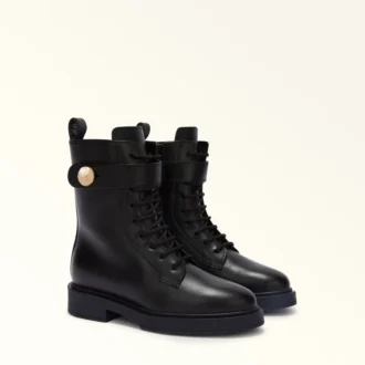 Botas de cano curto com atacadores Furla Sfera